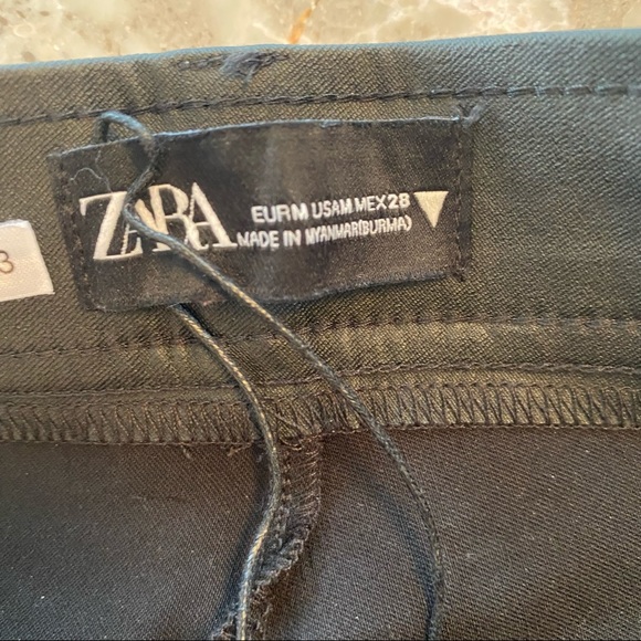 NWT Zara high rise faux leather black leggings size medium - Picture 6 of 8